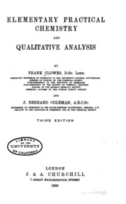 Elementary Practical Chemistry And Qualitative Analysis
