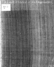 Hohelied An Den Ungenannten : Lyrischer Roman