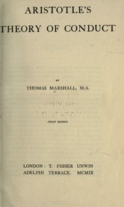 Aristotle's Theory Of Conduct