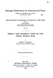 التكاليف المباشرة وغير المباشرة للحرب العالمية الكبرى