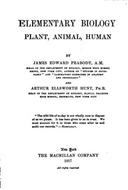 Elementary Biology, Plant, Animal, Human;