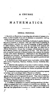 A Course Of Mathematics : Composed For The Use Of The Royal Military Academy