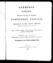 Appendix To The Narrative Of A Second Voyage In Search Of A North-west Passage : And A Residence In The Arctic Regions During The Years 1829, 1830, 1831, 1832, 1833