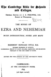 The Books Of Ezra And Nehemiah With Introduction, Notes And Maps