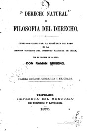 Derecho natural, o Filosofia del derecho
