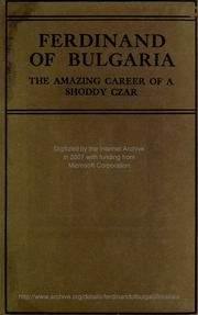 Ferdinand Of Bulgaria;