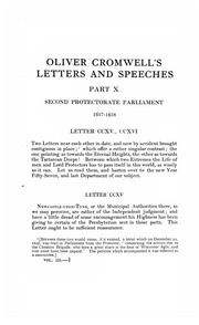 The Letters And Speeches Of Oliver Cromwell