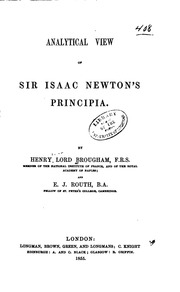 Analytical View Of Sir Isaac Newton's Principia