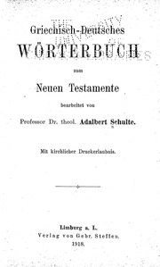 Griechisch-Deutsches Wörterbuch zum Neuen Testamente