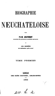 Biographie neuchâteloise