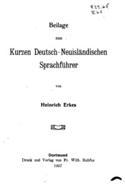 Kurzer deutsch-neuisländischer sprachführer mit grammatik und wörterverzeichnis