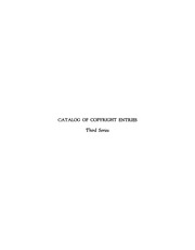 Catalog Of Copyright Entries Series 3 Vol.3 Part 14b Nos.1-2 (jan.-dec. 1949)
