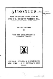 Ausonius, With An English Translation