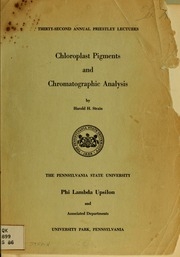 Chloroplast Pigments And Chromatographic Analysis