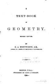 A Text-book Of Geometry