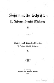 Gesammelte Schriften D. Johann Hinrich Wicherns