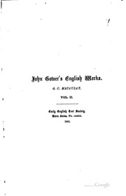 The English Works Of John Gower