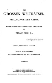 Die grossen Welträtsel : Philosophie der Natur