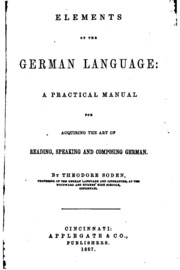 عناصر اللغة الألمانية: دليل عملي لاكتساب فن القراءة والتحدث والتأليف الألمانية
