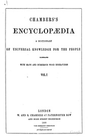 Chambers's encyclopædia; a dictionary of universal knowledge