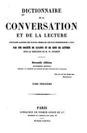 Dictionnaire de la conversation et de la lecture inventaire raisonné des notions générales les plus indispensables à tous
