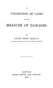A Collection Of Cases On The Measure Of Damages
