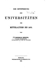 Die universitäten des mittelalters bis 1400