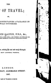 The Art Of Travel, Or, Shifts And Contrivances Available In Wild Countries