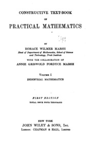 Constructive Text-book Of Practical Mathematics