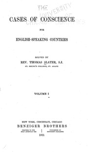 Cases Of Conscience For English-speaking Countries