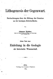 Einleitung in die geologie als historische wissenschaft. Beobachtungen über die bildung der gesteine und ihrer organischen einschlüsse