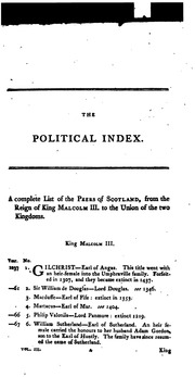 A Political Index To The Histories Of Great Britain & Ireland;