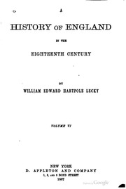 A History Of England In The Eighteenth Century