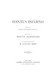 Dante's Inferno: Translated By Henry Francis Cary From The Original Of Dante Alighieri