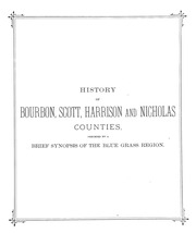 History Of Bourbon, Scott, Harrison And Nicholas Counties, Kentucky