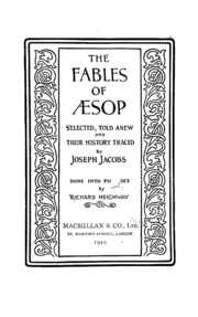 The fables of Æsop;
