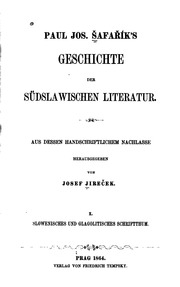 Geschichte der südslawischen Literatur; aus dessen handschriftlichem Nachlasse;