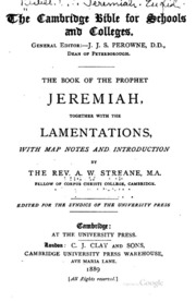 The Book Of The Prophet Jeremiah