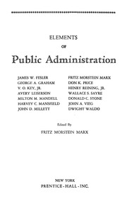 Elements Of Public Administration