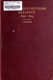 The Franco-russian Alliance : 1890-1894