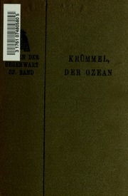 Der Ozean. Eine einführung in die allgemeine Meereskunde