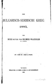Der Bulgarisch-serbische Krieg, 1885
