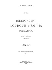 تاريخ المستقل Loudoun Virginia Rangers: US Vol. كاف. (كشافة) 1862-1865