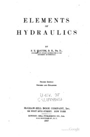 Elements Of Hydraulics