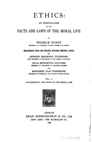 Ethics: The Facts Of The Moral Life. 3d Ed. 1908