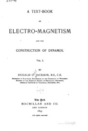 A Text-book On Electro-magnetism And The Construction Of Dynamos