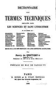 Dictionnaire des termes techniques employés dans les sciences et dans l'industrie