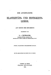 Die angewandte Elastizitäts- und Festigkeitslehre