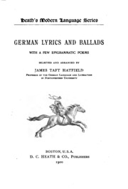 German Lyrics And Ballads, With A Few Epigrammatic Poems