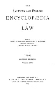 The American And English Encyclopedia Of Law